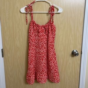 Never worn - Shein red floral mini dress